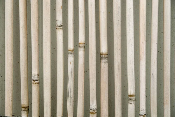 壁に古い竹の棒を閉じるU — ストック写真