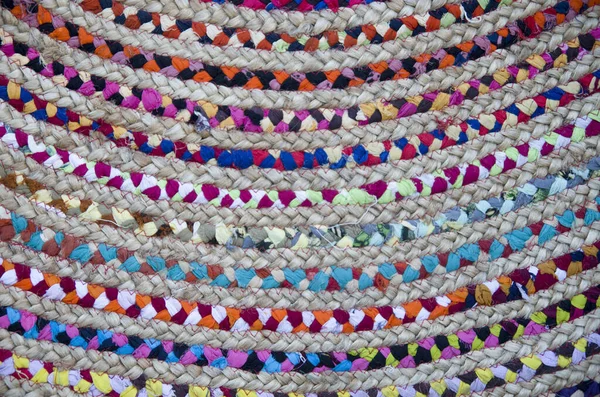 Colorful Rugs Rags Closeup Street Market Athens Greece Europ — Stock Photo, Image