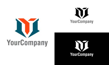 Doğrusal harf Logo şablon tasarımım. Simge ya da tasarım konsepti için yaratıcı vektör amblemi. Yaratıcı harf Logo şablon tasarımım.