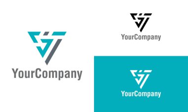 Yaratıcı harf V, Vg, Vs logo tasarım şablonu. Basit minimalist şablon grafik çizimi. Simge veya tasarım konsepti için yaratıcı vektör amblemi.
