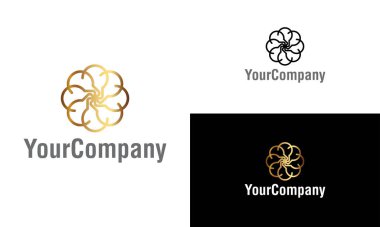 Yaratıcı süs logosu tasarım şablonu. Evrensel süs vektör logosu. Simge veya tasarım konsepti için yaratıcı vektör amblemi.