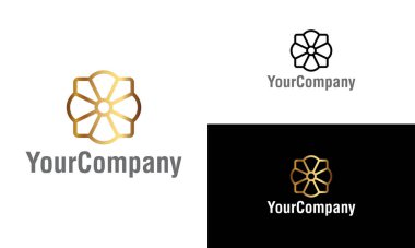 Yaratıcı süs logosu tasarım şablonu. Evrensel süs vektör logosu. Simge veya tasarım konsepti için yaratıcı vektör amblemi.