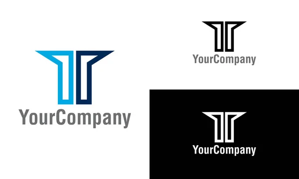Firemní Dopis Tye Logo Design Šablony Jednoduchý Čistý Plochý Návrh — Stockový vektor