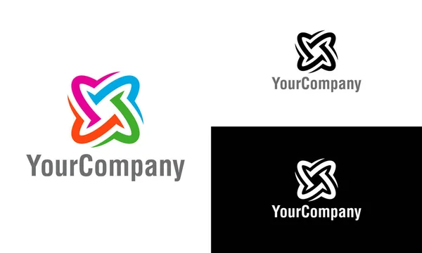 Projekt Szablonu Logo Komunikacji Twórczy Symbol Wektora Dla Ikony Lub — Wektor stockowy