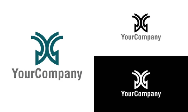 Abstrakcyjny Kształt Wzór Logo Litery Twórczy Symbol Wektora Dla Ikony — Wektor stockowy