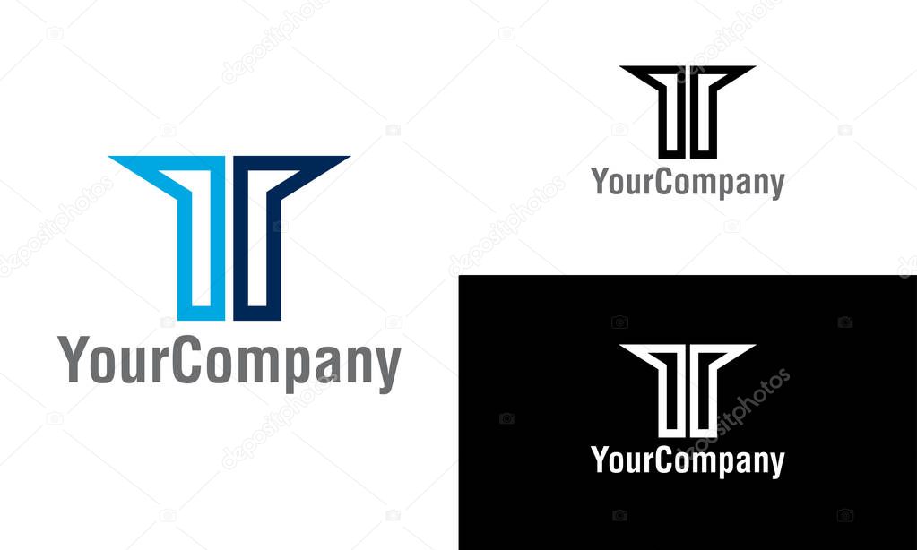 Corporate letter TY logo design template. Simple and clean flat design of letter TY logo vector template.