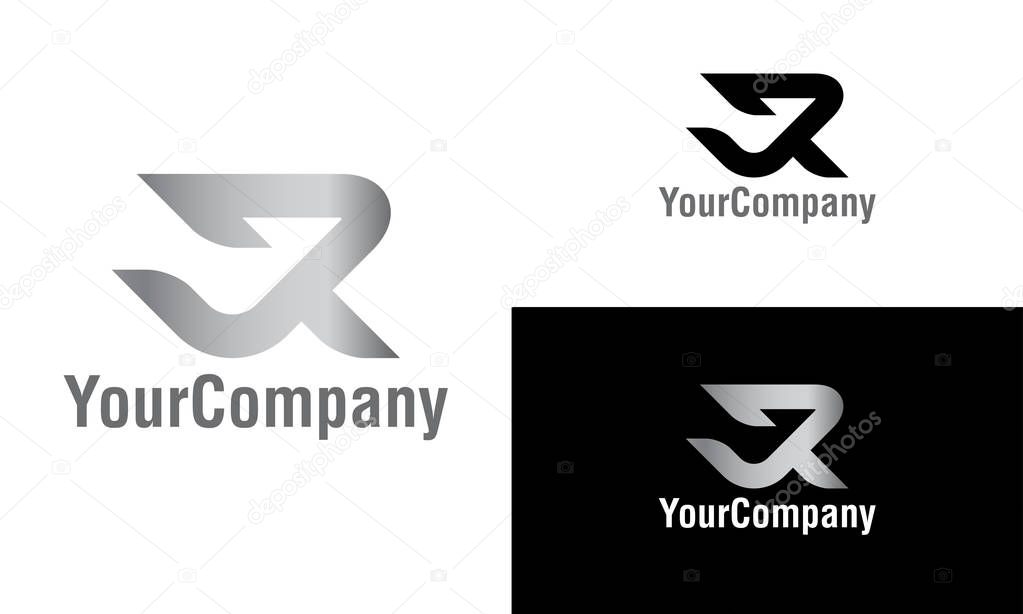 Creative letter VR logo design template. Creative vector emblem, for icon or design concept.