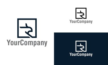 Minimalist kartal logosu tasarım şablonu. Basit minimalist şablon grafik çizimi. Simge veya tasarım konsepti için yaratıcı vektör amblemi.