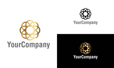 Yaratıcı süs logosu tasarım şablonu. Evrensel süs vektör logosu. Simge veya tasarım konsepti için yaratıcı vektör amblemi.