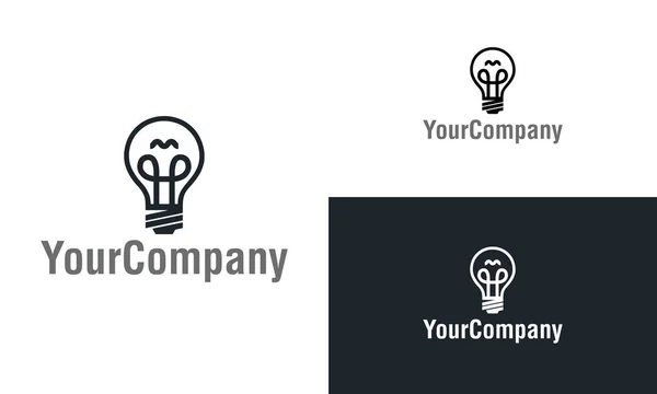 Lamp Bulb Lighting Logo Icon Design Template Elements Simple Minimalist — Stock Vector