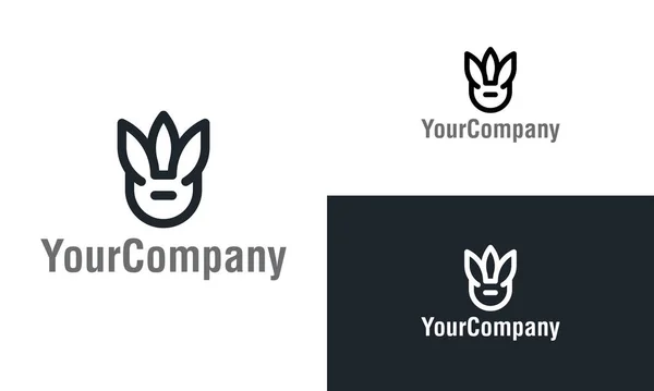 Linear Mascot Animal Logo Icon Design Template Elements Simple Minimalist — 图库矢量图片