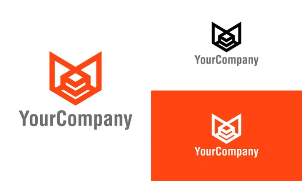 Elegant Fox Abstract Shape Logo Icon Design Template Elements Simple — 스톡 벡터