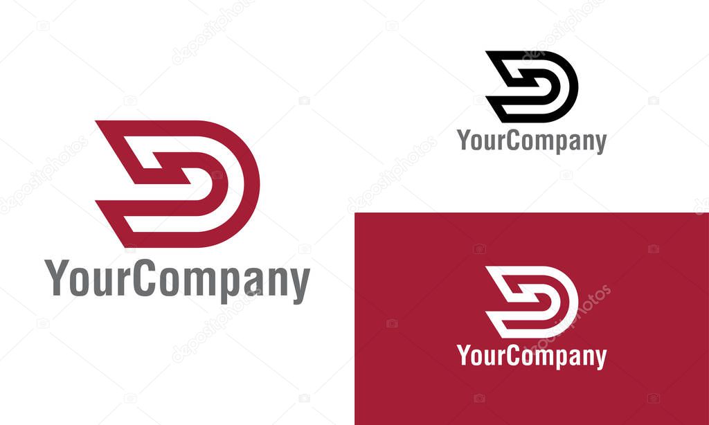 Letter D logo icon design template elements. Simple minimalist template graphic illustration. Creative vector emblem, for icon or design concept.