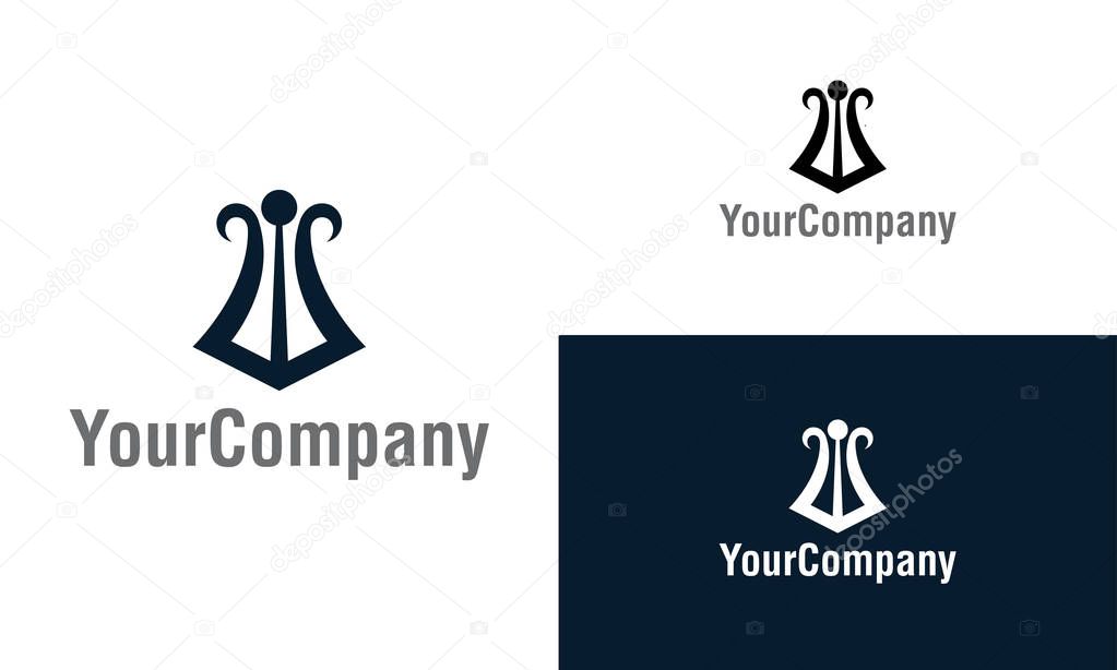 Neptune's trident logo icon design template elements. Simple minimalist template graphic illustration. Creative vector emblem, for icon or design concept.