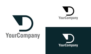 Yaratıcı D harfi logo tasarım şablonu elementleri. Şirket için vektör logo şablonu.