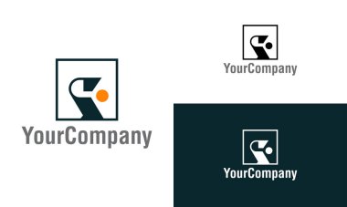 Yaratıcı soyut harf K logo tasarım şablonu elementleri. Şirket için vektör logo şablonu.