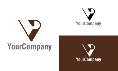 Yaratıcı harf V-D logo tasarım şablonu elementleri. Şirket için vektör logo şablonu.