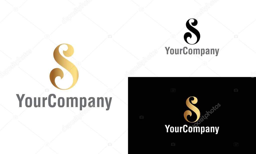 Luxury letter S logo icon design template elements. Vector logo template for company.