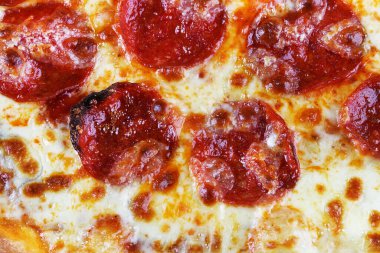 Pizza Yakın çekim - Pepperoni pizza - salam