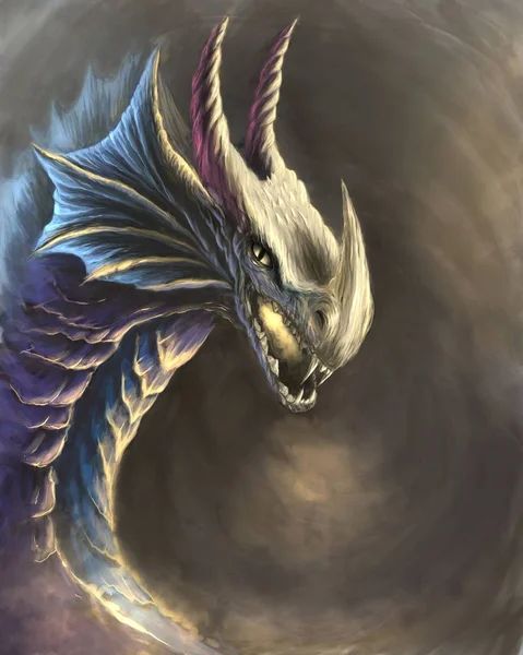 Fantasy Dragon Digital Illustration — Stock Photo, Image