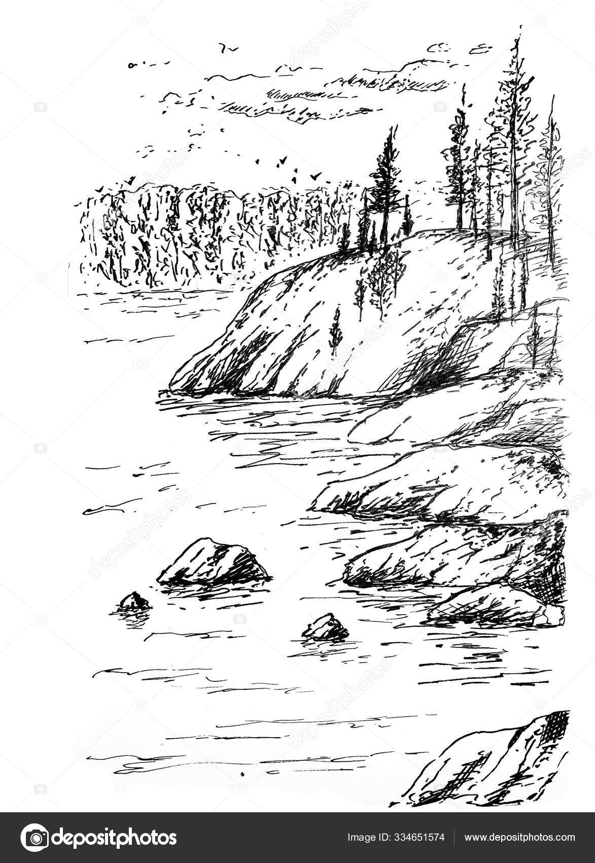 Ink landscape