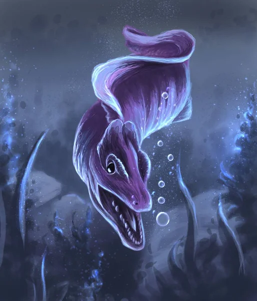 Ψηφιακή Απεικόνιση Fantasy Moray Eel — Φωτογραφία Αρχείου