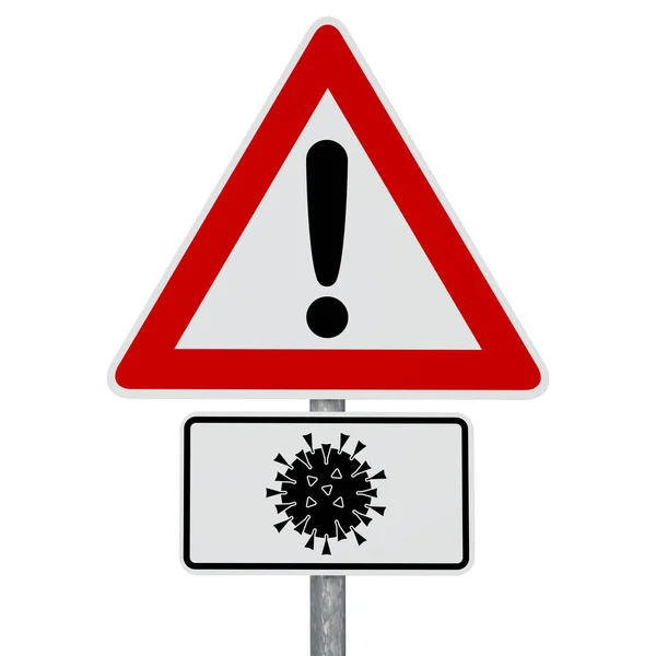 Προσοχή Coronavirus Ψηφιακά Παραγόμενη Εικόνα Διαδρομή Αποκοπής Συμπεριλαμβάνεται — Φωτογραφία Αρχείου