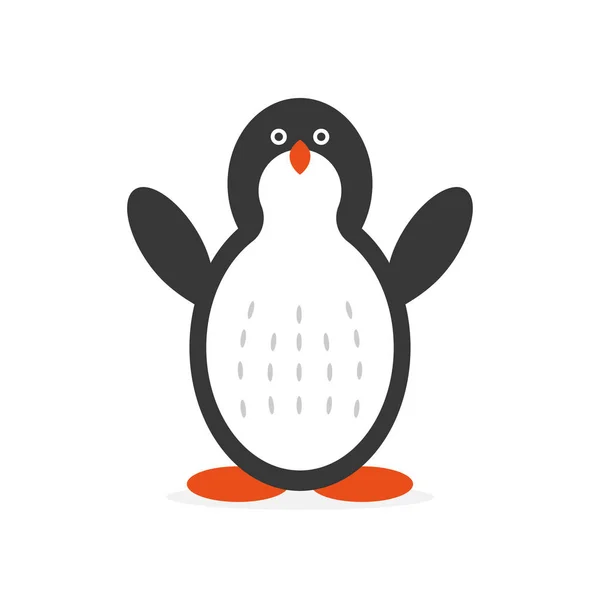 Carino pinguino cartone animato per Buon Natale e illustrazione vettoriale celebrazione di Capodanno . — Vettoriale Stock
