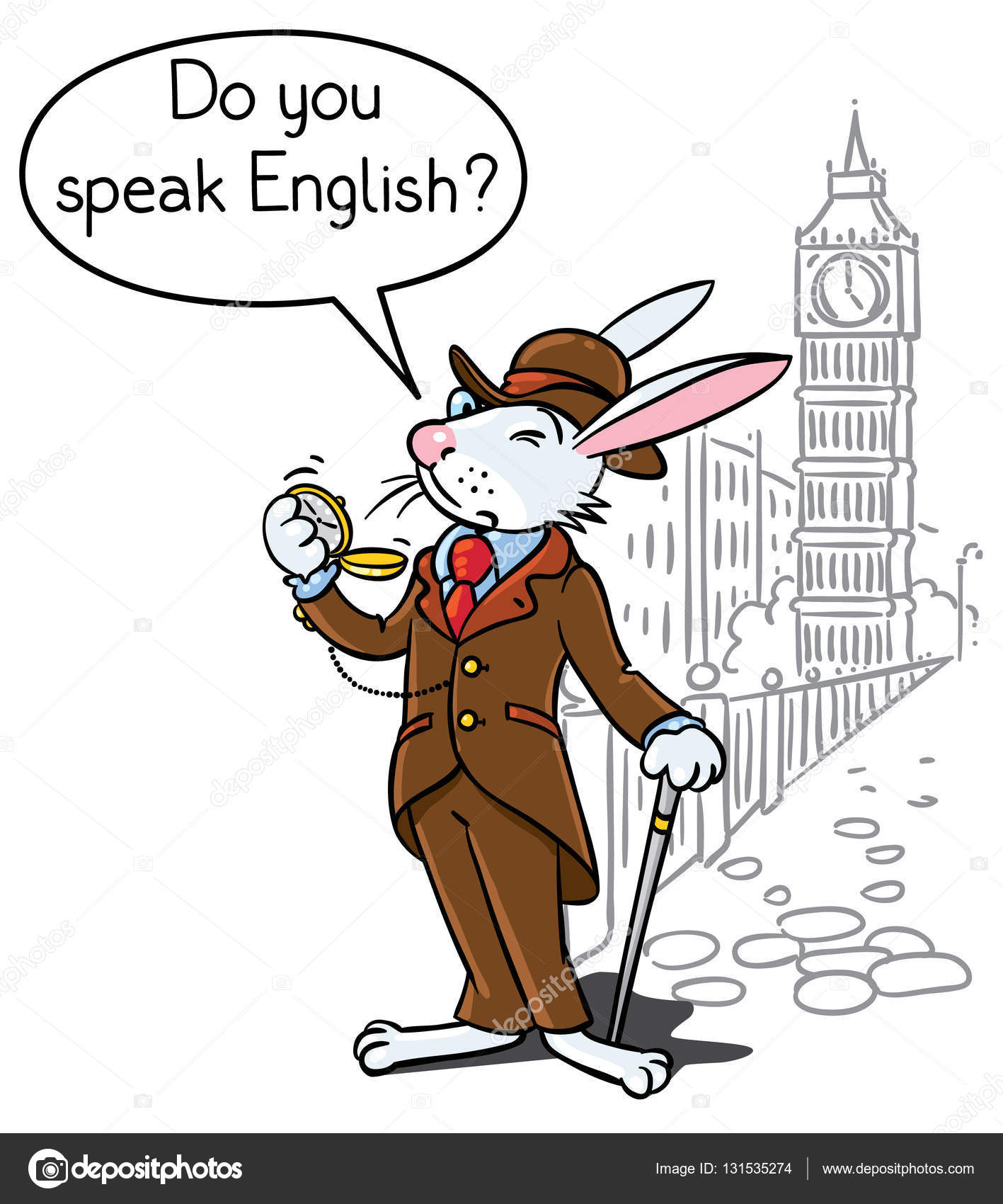 Rabbit In The Costume Of A Gentleman Near Big Ben Stock Vector Image By C Passengerz Rabbit In The Costume Of A Gentleman Near Big Ben Stock Vector Image By C Passengerz