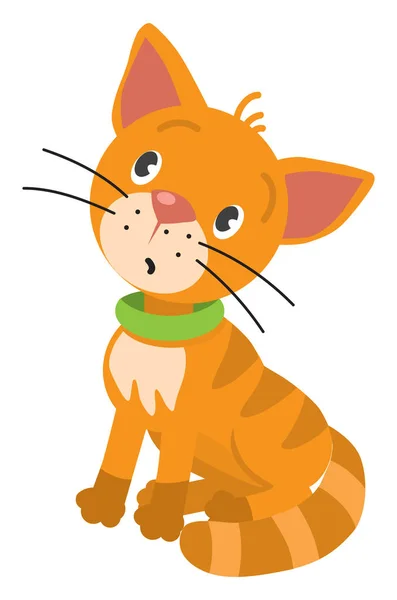 Funny little cat or kitten — Stock Vector