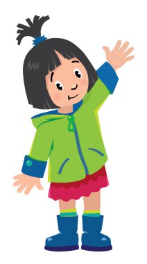 El sallayarak küçük kız