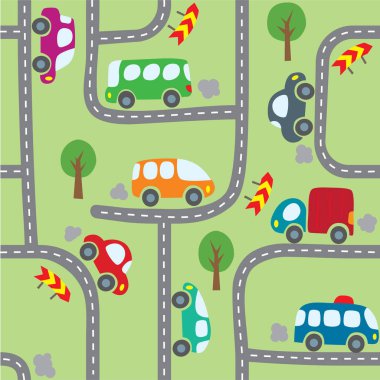 Araba yol üzerinde. seamless modeli.
