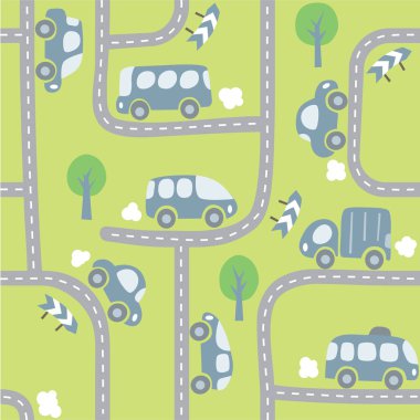 Araba yol üzerinde. seamless modeli.