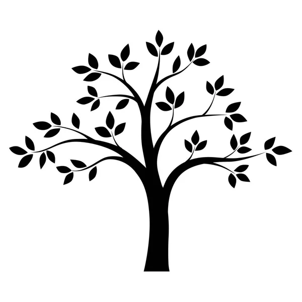 Árbol blanco y negro. Vector — Vector de stock