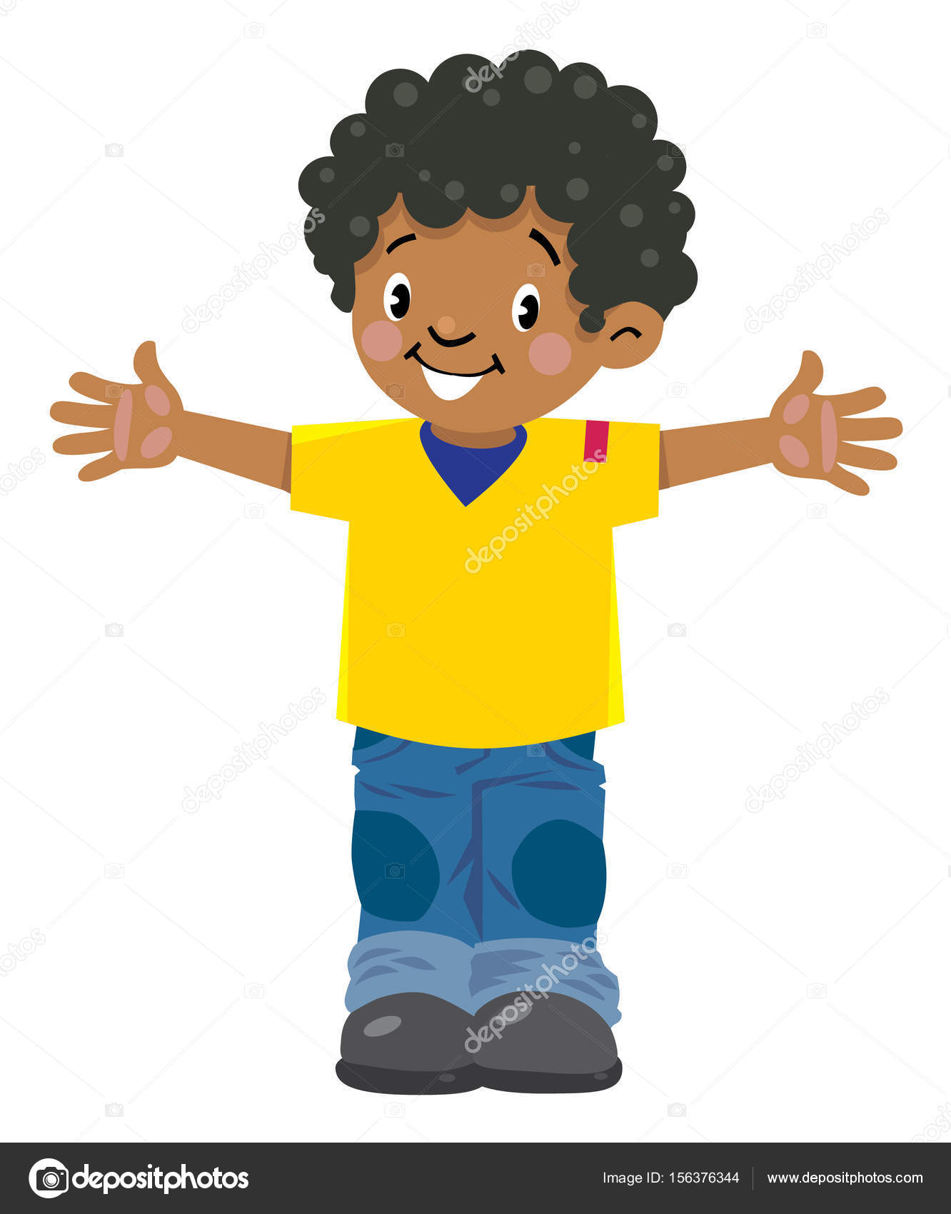 Funny little african boy Stock Vector Image by ©passengerz 156376344