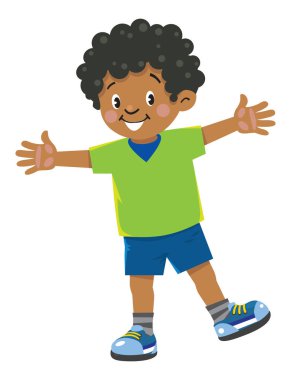 Komik küçük Afrikalı Çocuk