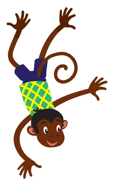 少し変な猿 — ストックベクタ