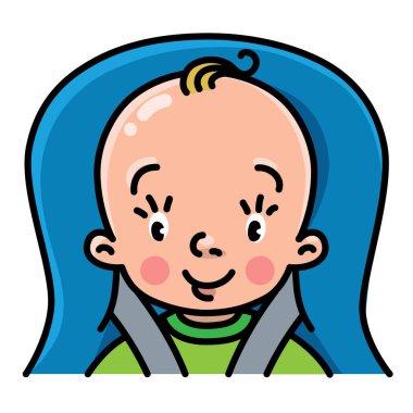 Komik küçük Bebek Oto Koltuğu