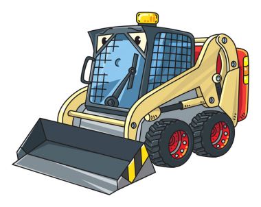Komik küçük snowthrower gözlü