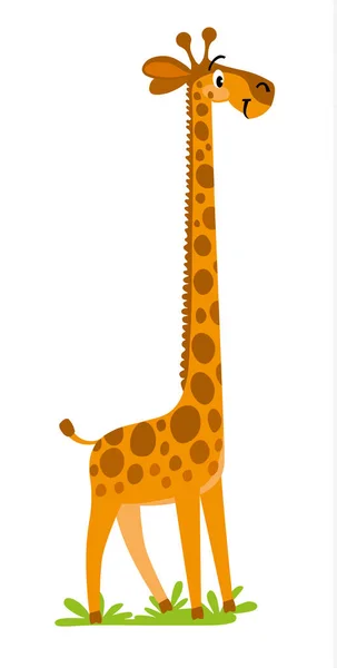 Funny leende giraff — Stock vektor