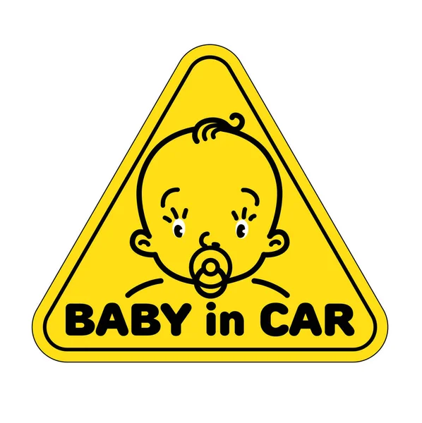 Baby in autoklever met VL — Stockvector