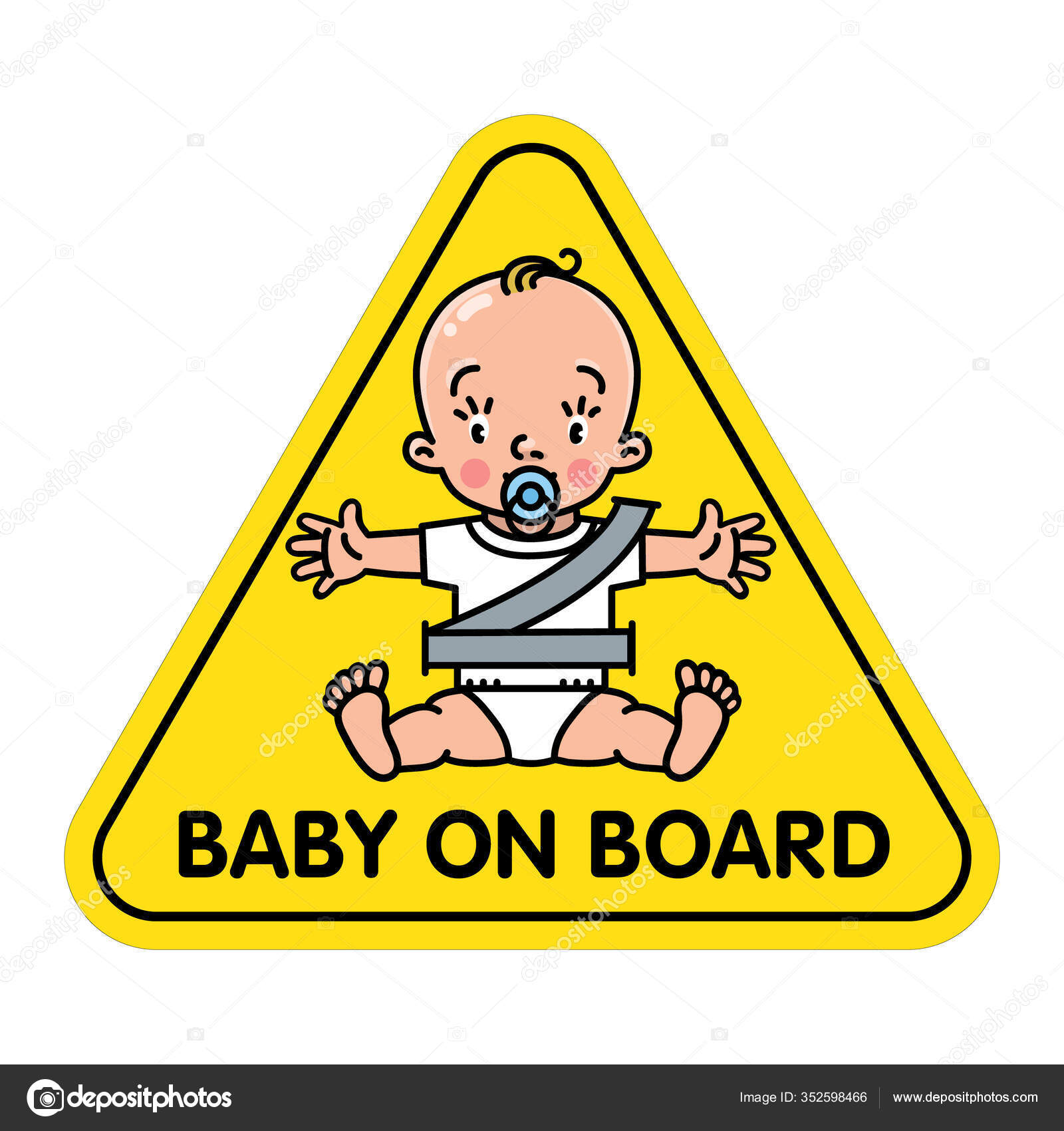 Baby on board вектор