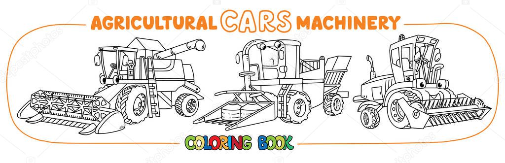 Agricultural machinery coloring book set