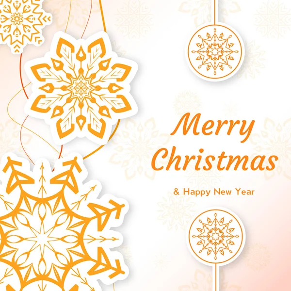 Merry Christmas Background Snowflake — Stock Vector