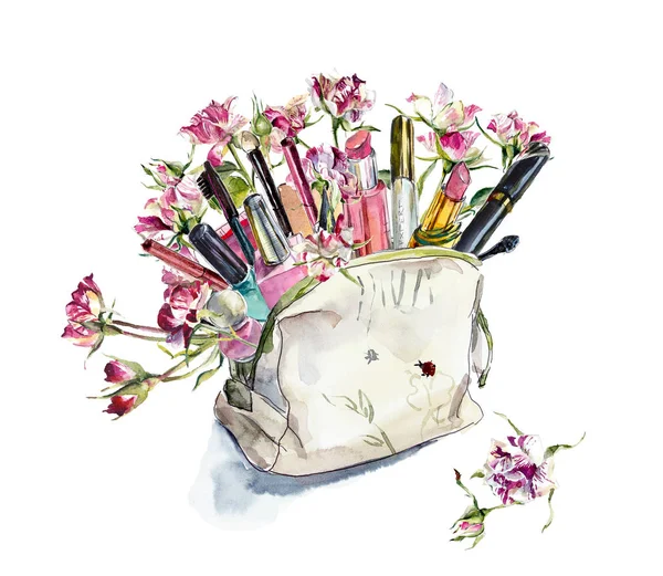 Güllü kozmetik setleri. 