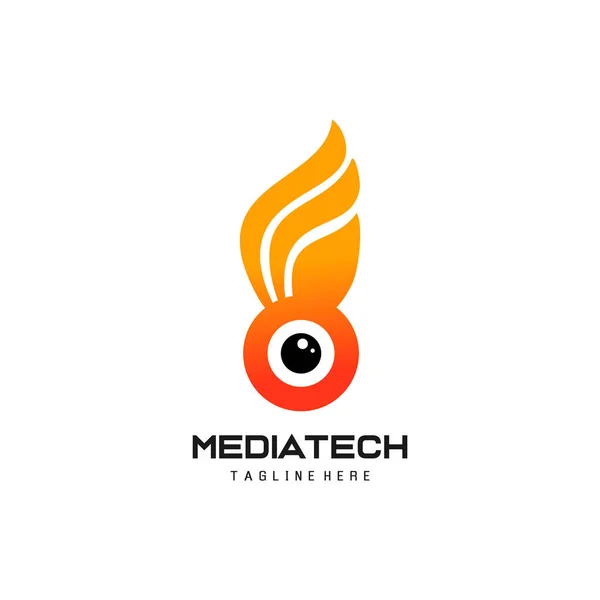 Logotipo Los Medios Vectoriales Color Abstracto — Archivo Imágenes Vectoriales