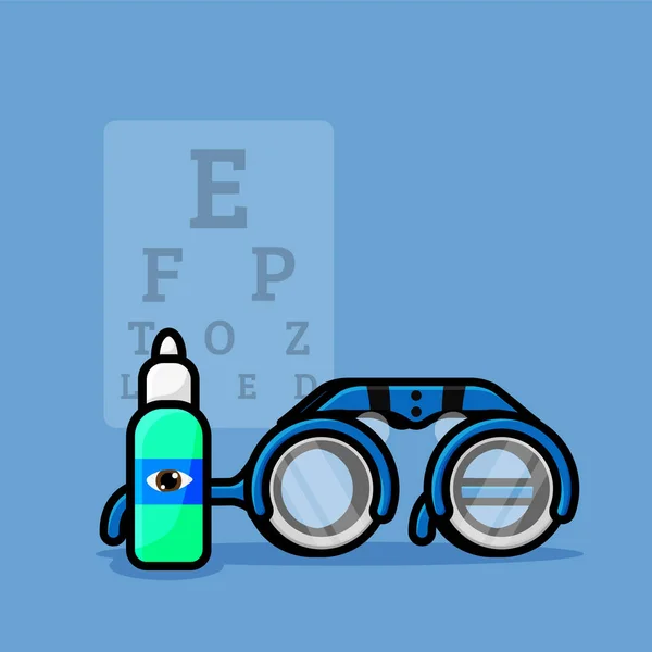 Концепт Ілюстрація Окуляри Оптичний Тест — стоковий вектор
