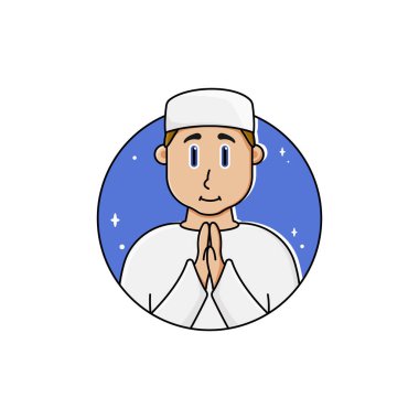 Asya Müslüman selamlar namaste - Avatar baba İslam karakteri