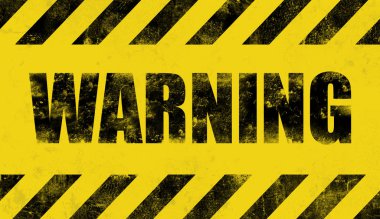 Sarı arkaplanda siyah çizgili eski uyarı işareti.