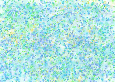 Renklerin soyut arkaplanı küçük ve şirin lekelerle uyumlu.